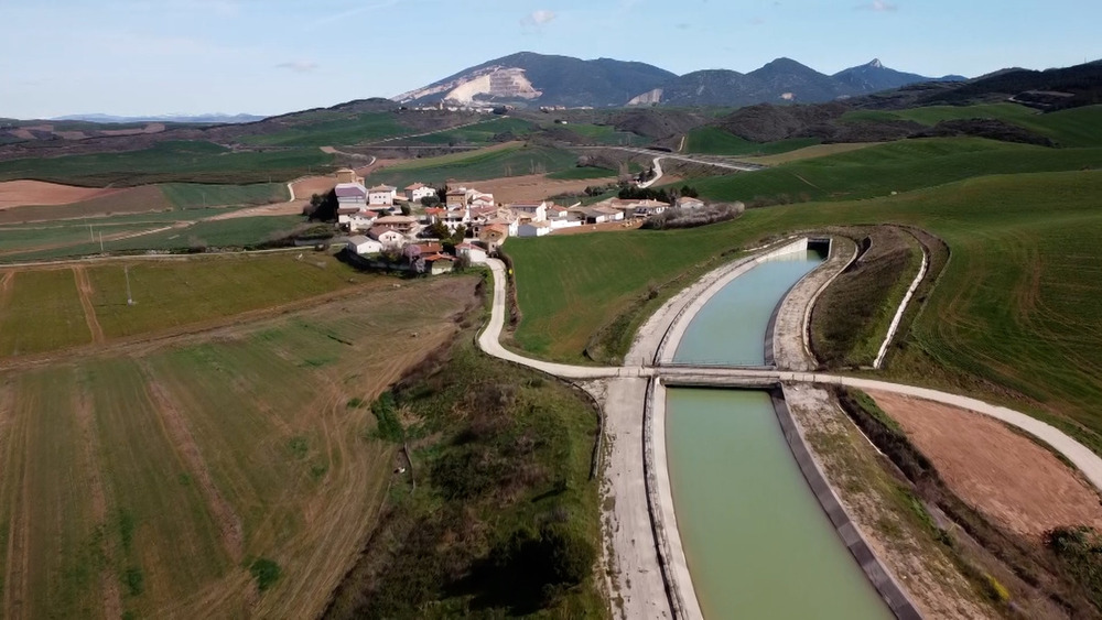 Imagen aérea del Canal de Navarra