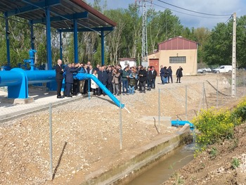 Chivite inaugura la primera ampliación del Canal de Navarra