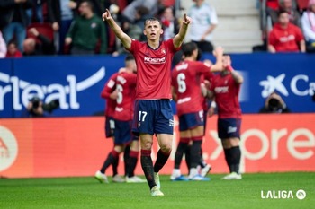 Osasuna, sexto equipo con mayor efectividad goleadora