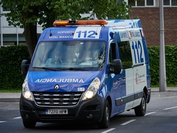 Herido un ciclista al chocar con una furgoneta en Pamplona